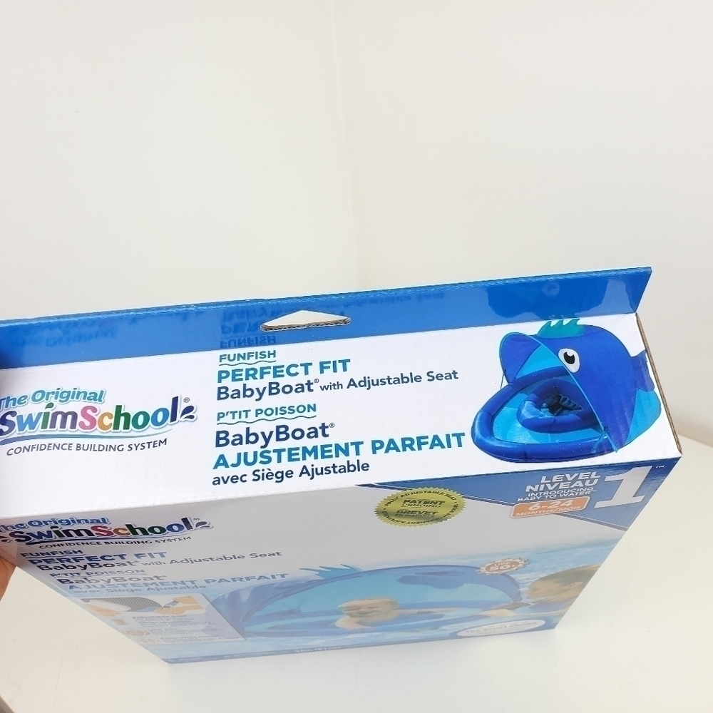 Kids SwimSchool Fun Fish BabyBoat in Blue by Aqua Leisure 6-24 months New - Picture 11 of 12
